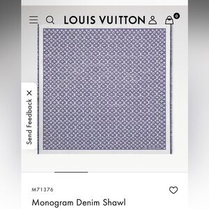 LOUIS VUITTON authentic silk/wool shawl NWOT